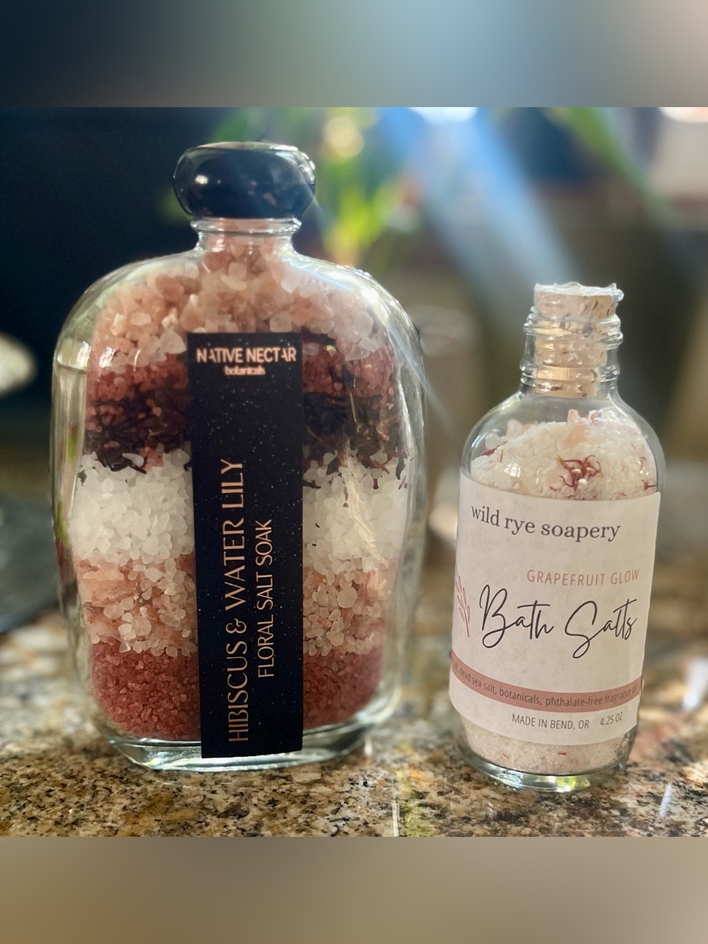 Native Nectar Botanicals & Wild Rye Soapery Bath Soak/Salts. Brand New/Sealed